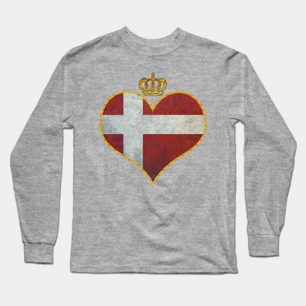 Love Denmark Long Sleeve T-Shirt by PurplePeacock